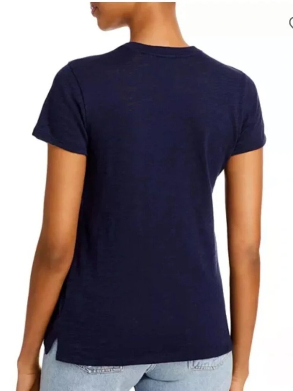 ATM Anthony Thomas Melillo Slub Cotton Crewneck Tee Blue Medium - Picture 4 of 9